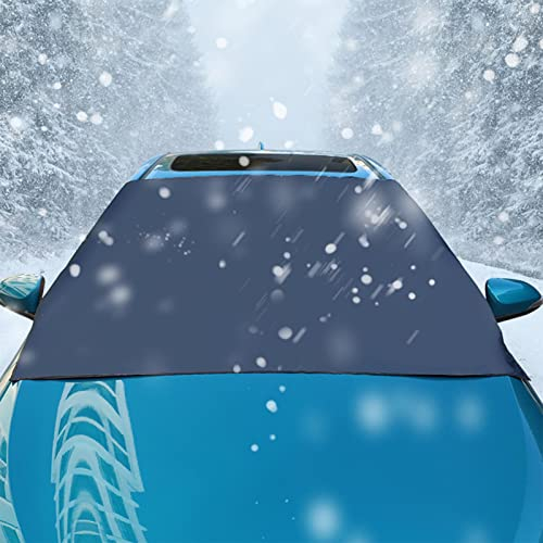 Frontscheibenabdeckung, Auto Frontscheibe Abdeckung Winterschutz, Faltbare Autoscheibenabdeckung, Magnet Fixiert, für Winterschneeschutz, Eisschutz, Staubschutz, Uv-Schutz Und Sonnenschutz(210*125cm)
