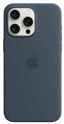 Apple Funda de Silicona con MagSafe para el iPhone 15 Pro MAX - Azul tempestad 
