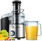 1200W Juicer with Titanium Enhanced Cut Disc, Larger 3” Feed Chute Juicer Machines for Whole Fruits and Vegetables, Centrifugal Juicer with 40 Oz Juice Pitcher, BPA-Free, Easy to Clean