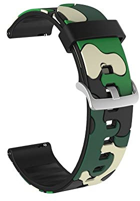 BANDKIT Smartwatch-Armband für Garmin Forerunner 245, Silikon-Armband für Garmin Vivoactive 3 4/Forerunner 245M, 645, 158, 55, Forerunner 55, Achat