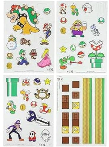 Super Mario Bros Kühlschrankmagneten - Offiziell lizenziert von Nintendo, 63 ikonische Mario-Charakter Magnet-Set, Retro Gaming Geschenk Dekor für Whiteboards, Kühlschrank & Schließfach Dekorationen