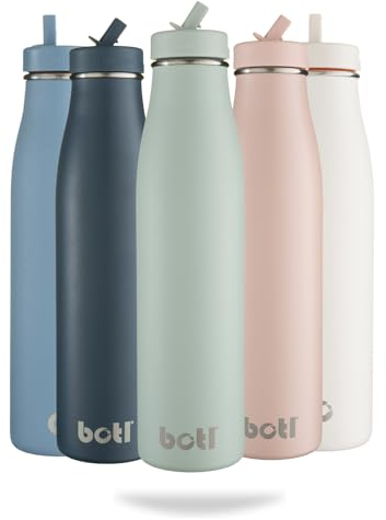 One Green Bottle New Evolution Collection Stainless Steel Water Bottle, Triple-Walled Isothermal Insulated, 800ml Leakproof Sports Cap for Hot and Cold Drinks Sage BOTL