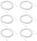 PATIKIL 2M / 6,6 Ft T5 T8 LED Lampen Verbindungskabel, 6er Pack LED Doppelend 3 Pin Kabelverbinder Verlängerungskabel LED Netzkabel für LED Integrierte Röhren, Weiß