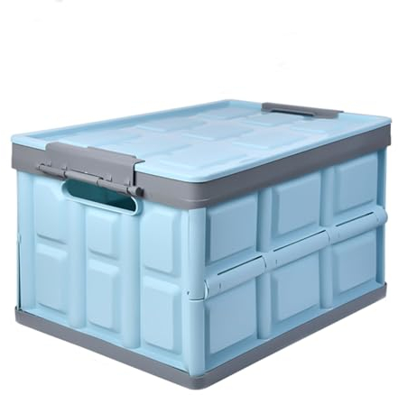SNXLW Aufbewahrungsboxen mit Deckel für Volkswagen VW Polo (Type AW 6C 6R 9N3 9N 6N2 6N 86C 2F 86) R GTI GTD GTE Auto Faltbox Faltbar Aufbewahrungsbox Auto Kofferraum Organizer,55L-53 * 36 * 29cm
