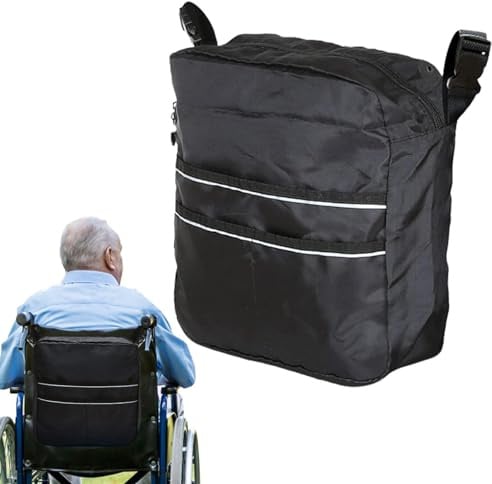 Deluxe-Rollstuhltasche – Rollstuhltasche Mit Taschen, Rollstuhlaufbewahrung, Rollatortasche, Rollstuhltaschen Für Die Stuhllehne, Zubehör Für Aufbewahrungstaschen Für Elektrorollstühle