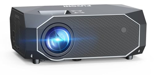 [Electric Focus/Auto Keystone] FUDONI Projector with WiFi 6 and Bluetooth Dual-way, 650ANSI Native 1080P 4K Support Outdoor Movie Projector Max 300'' Display, for iOS/Android/TV Stick/HDMI/USB/Laptop
