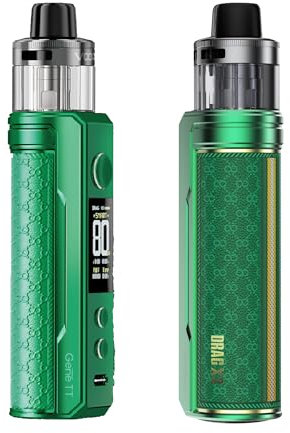 VOOPOO Drag X2 Pod System,5 ml PnP Cartridge,80 W 18650 Battery(Nicht im Lieferumfang enthalten),Nicotine-Free Product (Moss Green)