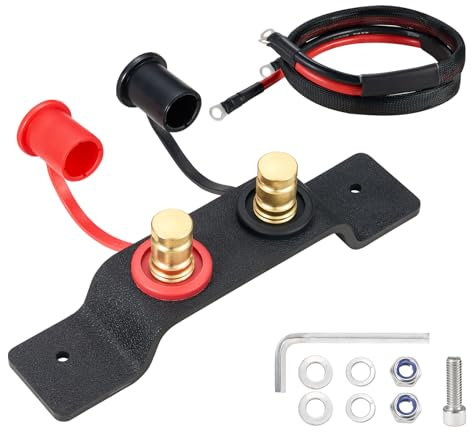 CZC AUTO Battery Jump Post Kit Battery Post Extender, 50 inch 4 AWG Cable, Remote Charging Terminal Fit for UTV, ATV, Car, RV, Trucks, Boat, Trailer