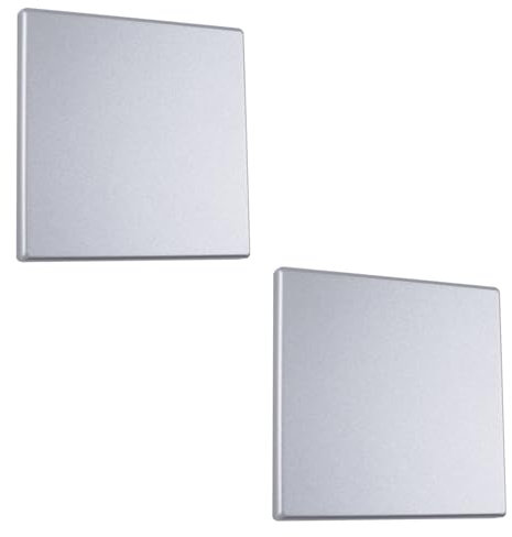UFURMATE Placa de pared en blanco, 2 piezas de 8,6 x 8,6 cm, placa de pared en blanco sin tornillos, cubierta de toma de corriente para dispositivos en blanco, cubiertas eléctricas para tomas o