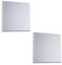 UFURMATE Blank Cover Wall Plate, 2PCS 3.39 x 3.39 Plastic Screwless Double Blank Wall Plate Two Gang Blank Device Outlet Cover Electrical Covers for Unused Outlets or Switches (Silver)