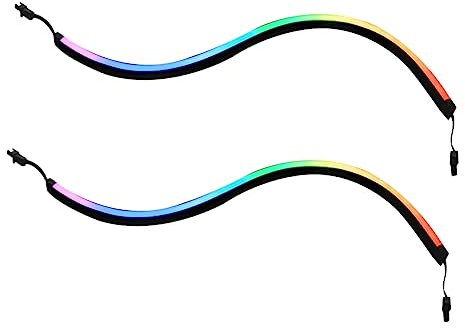 Mikikit Argb Light Strip 5v 2 Pcs for Computer Case Black ABS