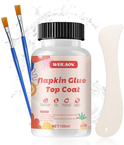 WEILAOK Vernice Trasparente, Colla per Carta, Colla per Puzzle per Carta Viene Fornito con Un Piccolo Strumento, Facile da Applicare, Trasparente e Incolore, 250 ML