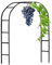 Schwer Rosenbogen Verzinkt Gartenbogen Pergola aus Metall Stabil Hochzeitsbogen Rankgitter, Torbogen Rankhilfe für Kletterpflanzen 120cm 140cm 180cm 200cm 240cm 280cm(Black,W2.0 x H2.30m)