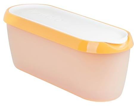 Tovolo Glide-A-Scoop - Tina de helado reutilizable, Sunburst - Recipiente hermético sin BPA para helado casero, almacenamiento compacto para congelador, apto para lavavajillas (1.5 cuartos de galón)