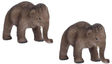 Mobestech 2 Stück Mammutspielzeug Hand-Desktop-Ornament Süße Tierharz -Ornamente Tierfiguren Tiermodelldekor Ornamente in Tierform Mini-tiermodelle Simulationstiere Tiermodell Dekoration PVC