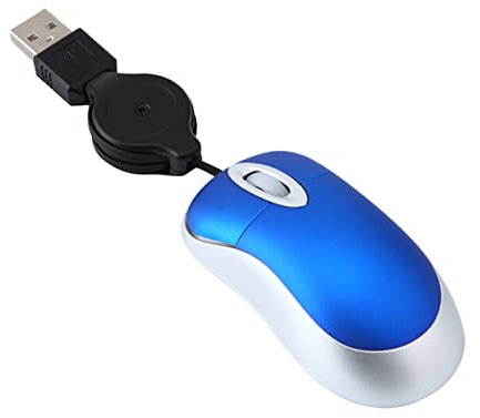 OSOLADY Mouse Usb Cablato Mini Telescopico Ergonomico Per Laptop e Computer Risoluzione Ottica Design Portatile Per Ufficio e Casa