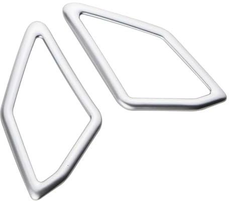 Accessori L'Interno Dell'Auto Per per T-Roc 2018-2023 2 pezzi finestrino anteriore audio per auto un altoparlante a colonna cerchio copertura adesivi trim Accessori Interni Auto(Matte sliver)