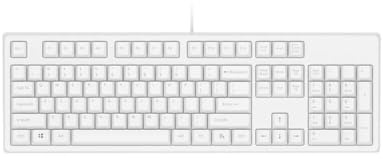 SHRGOMPIT Tastiera da gioco meccanica con tasti retroilluminati a LED bianco pulito, 104 tasti, interruttore nero for PC, computer portatile e gamer