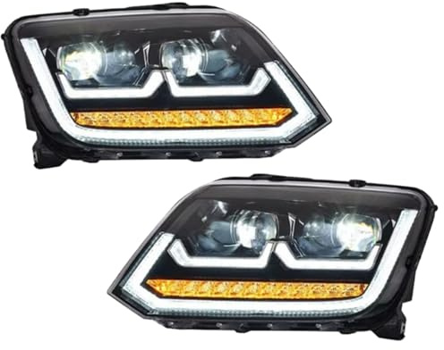 Autoteile Kompatibel Mit VW Für Amarok 2010 2011 2012 2013 2014 2015 2016 2017 2018 2019 2020 Ersatzscheinwerfer DRL Scheinwerfer Signal Animation Rückwärtsgang