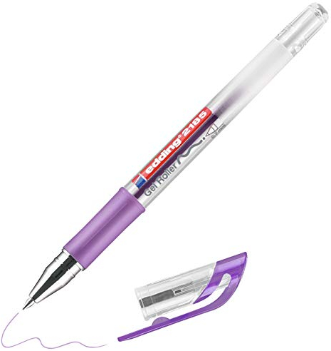 edding 2185 Gelroller - violett - 1 Stift - 0,7 mm - Gelstifte zum Schreiben, Malen, Mandala, Bulletjournal - Gelschreiber, Gelmalstifte