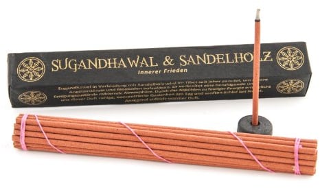 Berk Räucherstäbchen - Tibetan Line - Sugandhawal & Sandelholz (27 Stäbchen, 1 Set, 45g)