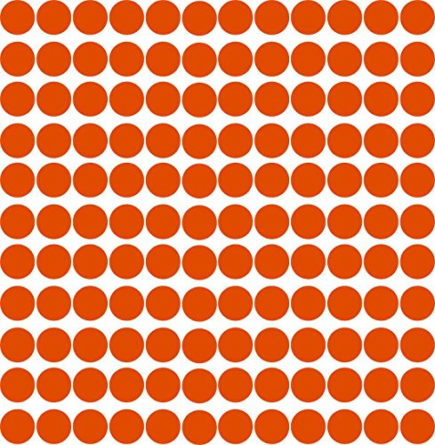 364 Klebepunkte 15 mm (1.5cm) Punkt selbstklebend glänzend Aufkleber orange