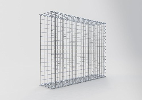 GABIONA - Gabione 100 x 80 x 20 cm - Gabionenkorb mit Maschenweite 5x5 cm - Anbau-Korb Typ 2 (ohne Stirngitter)