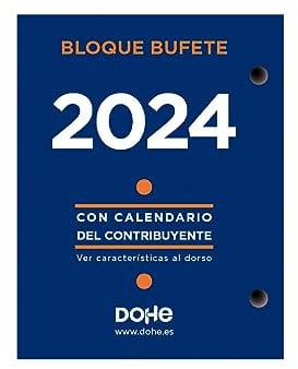 Dohe - Taco Calendario 2024 Sobremesa - Castellano - Tamaño: 8,5x11 cm - Día Página - 12 Meses: Enero a Diciembre 2024 - Material de oficina