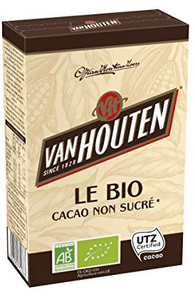 Van Houten Cacao Non Sucré boîte Bio 125 G