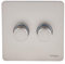 Schneider Electric GU6422CPN Ultimate Screwless Flat Plate (USFP), Removable Front Plate for Ease and Efficient Decorating, Wiring Devices, Pearl Nickel, 2 Gangs