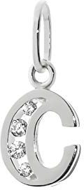 NKlaus Buchstabe C kleine Kettenanhänger 925 Sterlingsilber Silber 8mm Alphabet Zirkonia 9175