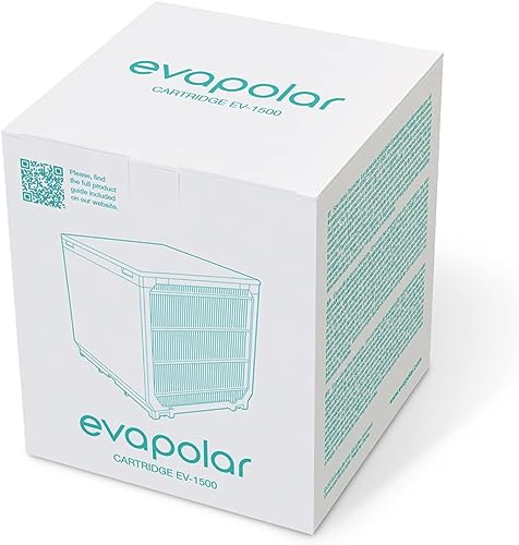 Evapolar Ersatz-Verdunstungskartusche für evaLIGHT Plus Personal Luftkühler + Luftbefeuchter, Schwarz