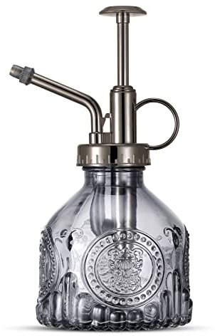 Ebristar Botella pulverizadora de Vidrio para Plantas, rociador de Plantas Vintage, Botella de Spray para suculentas con Bomba Superior, rociador de Plantas pequeñas, regadera de Vidrio para
