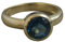 London Blautopas Edelstein Vergoldet Sterling Silber Ring - Natürlicher Edelstein Geburtstagsgeschenk Weihnachtsgeschenk - Handgefertigte Geschenkideen für Frauen (Größe: US Size 6 / Diameter 16.5)