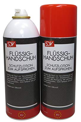 SDV Chemie Flüssighandschuh 3X 400ml Spray unsichtbarer abwaschbarer Creme Handschuh Hautschutz Schaum
