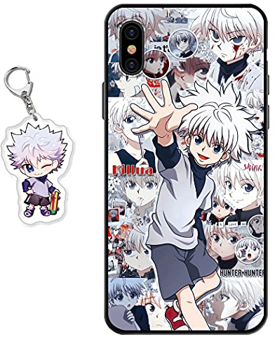 Staremeplz Compatible with iPhone X/iPhone XS Case Anime Design [With Figure Keychain], Soft Silicone Flexible TPU Animation Phone Case for iPhone X/iPhone XS