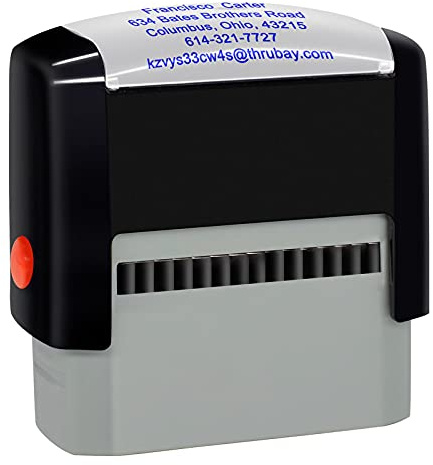 Personalisierte stempel (70 x 25 mm -5 Zeilen)- Stempel Individuell Gestalten- Selbstfärbende Stempel- Stempel Für Benutzerdefinierte Adresse Zurücksenden