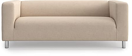 MASTERS OF COVERS Ersatzsofabezug für IKEA Klippan 2-Sitzer, Klippan 2 er Sofabezug, Loveseat, Sofa Überzug, 180 cm x 85 cm x 58 cm (Helles Khaki, Polyester)
