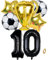 Jxuzh Fussball Geburtstag Fußball Party Deko Zubehör Fußball Geburtstagsdeko Jungen Luftballon 10. Geburtstag Junge Soccer Party Fußball Ballons Deko Stern Ballon Golden Fußballfan Kindergeburtstag