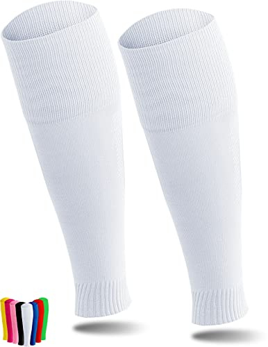 Fußball Stutzen ohne Socken – Tube Stutzen Unisex One-Size - Weiß