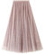 SotRong Glitzer Tüllrock Rosa Damen Midi Überlagerter Mehrlagiger Elastischer Hoch Taillierter A Linien Tutu Rock Mesh-Chiffon-Faltenrock mit Blumendekoration