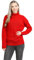 janisramone® Polo High Neck Jumpers for Women UK, Cable Knitted Long Sleeve Ladies Jumpers, Casual Pullover Winter Turtle Neck Tops for Women Size 8-116 Red