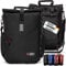 THOLLBECK - 3in1 Fahrradtasche Hochwertige & Nachhaltige mit MAGNETVERSCHLUSS Fahrradrucksack & Umhängetasche -25 L - 100% Wasserdicht als Gepäckträger Tasche mit Laptopfach (Schwarz)