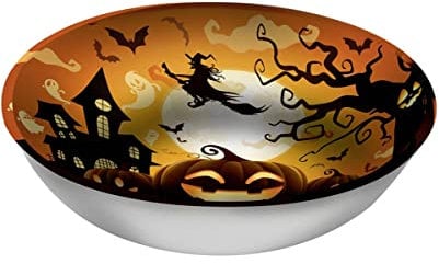 horror-shop Happy Halloween Kürbis Schale für Trick or Treat Süßigkeiten