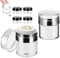 6Pcs Cream Jar Vacuum Bottle, Airless Pump Moisturiser Container, Refillable Travel Containers for Toiletries, Portable Cosmetic Pots