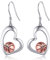 ONEFINITY Basketball Ohrringe 925er Sterling Silber Basketball Herzanhänger Ohrhänger Schmuckgeschenke für Frauen und Mädchen