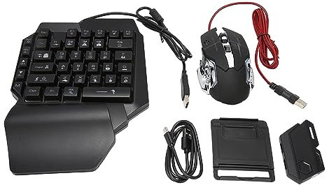 RGB-Tastaturkonverter für Mechanische Tastatur und Gaming-Maus, Konverter-Adapter für Mobile Spiele, Kabelgebunden und Bluetooth 5.0, für FPS-Spiele