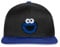 Spreadshirt Sesamstraße Krümelmonster Stick Snapback Cap, One Size, Schwarz/Königsblau