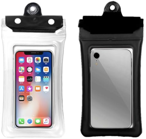 WJRQD Lot de 2 Pochette Étanche Smartphone, Sac/Etui/Housse Étanche Téléphone, Boucle de Sécurité&Tactile Sensible Jusqu'à 7.2