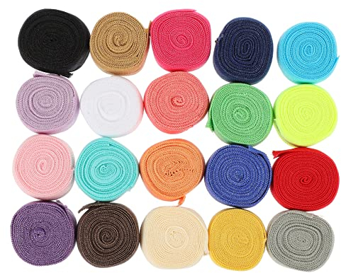 SEWACC 20 Rollen Elastisches Gurtband Kreative Elastische Bänder Elastische Gürtel Nähzubehör Gestrickte Elastische Bänder Geflochtenes Elastisches DIY Nähband Elastische DIY